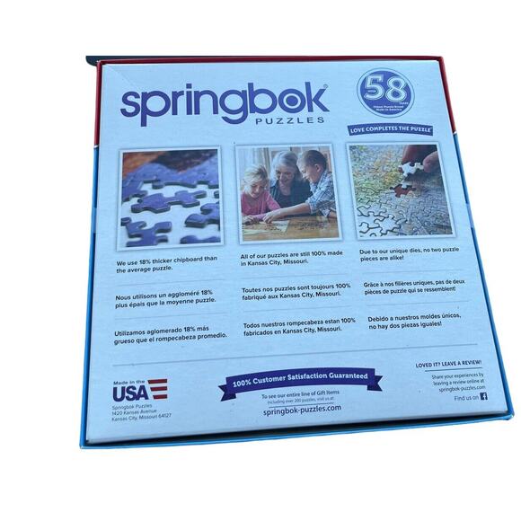 Springbok 1000pc Jigsaw Puzzle Delivering Gifts Snowman Christmas - Picture 2 of 8